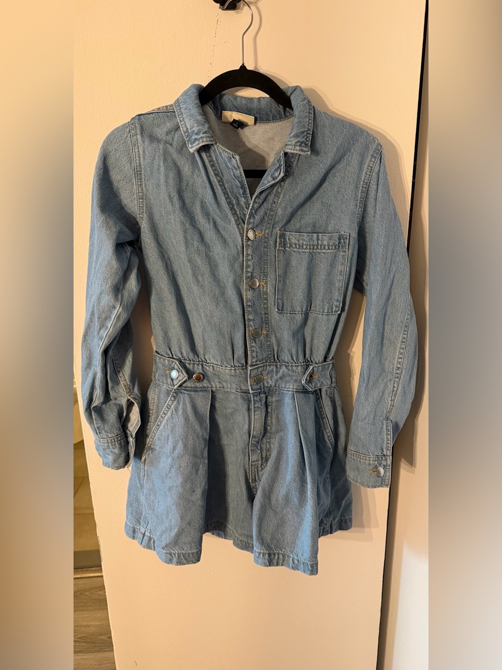 Universal Thread Light Blue Denim Romper Jumpsuit